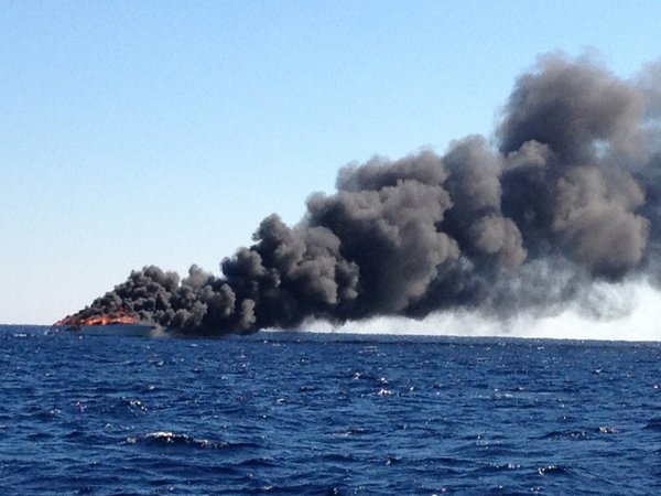 Bliss Yacht Fire Miami Beach
